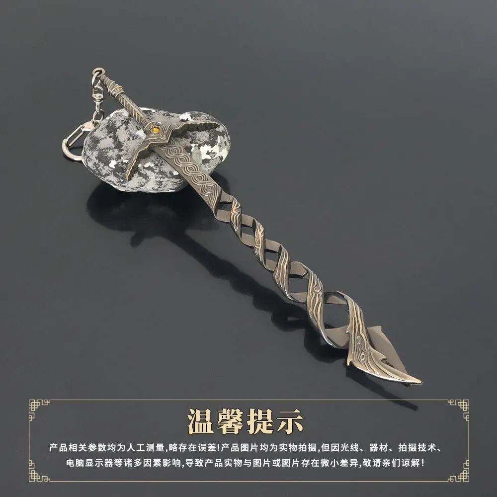 22cm Hunting God Great Sword Elden Ring Game Peripheral Full Metal Weapon Model 1/6 Doll Toy Equipment Accessories Retro Replica