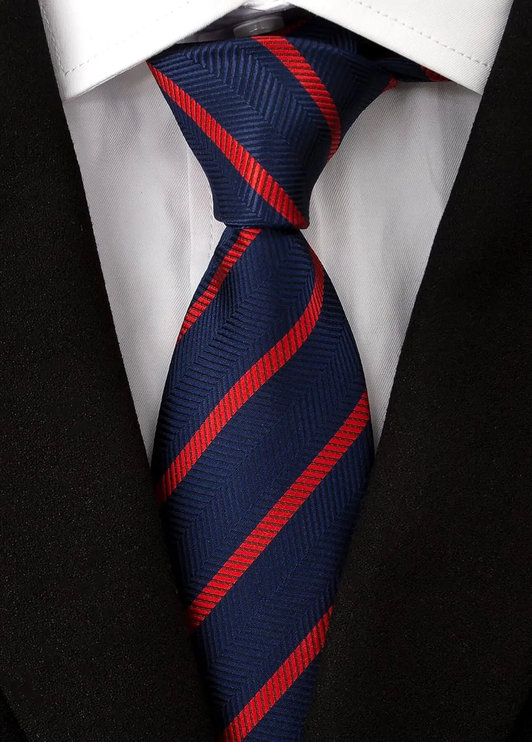 Adulove Men's Necktie Classic Silk Tie Woven Jacquard Neck Ties 6 PCS
