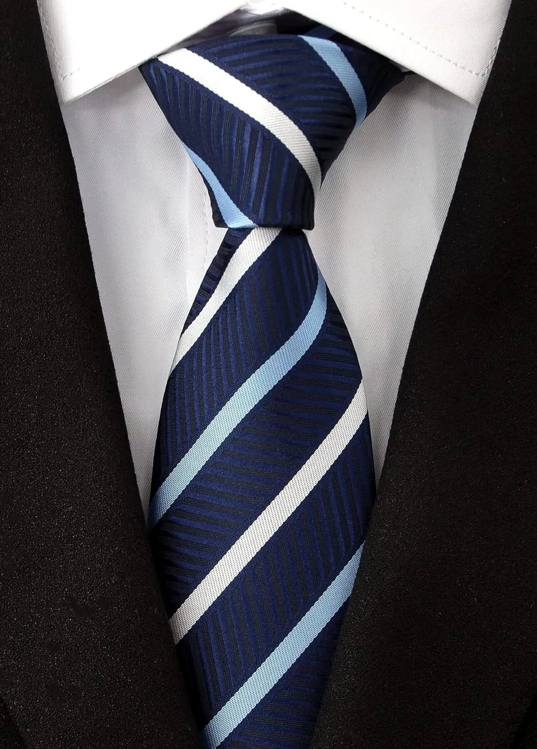 Adulove Men's Necktie Classic Silk Tie Woven Jacquard Neck Ties 6 PCS