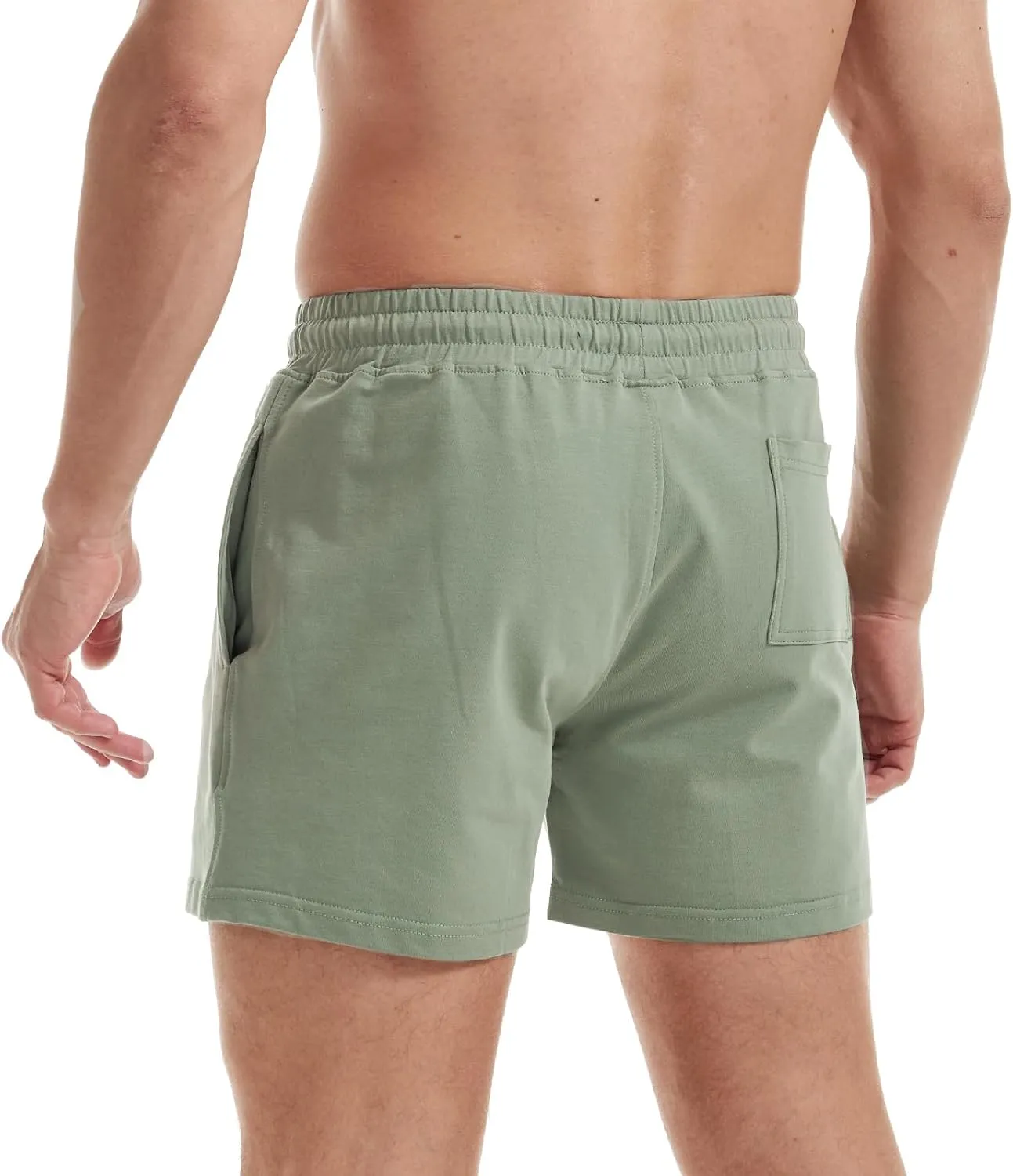 AIMPACT Mens Workout Sweat Shorts 5 Inch Cotton Casual Fitness Mens Athletic Gym Shorts with Pockets