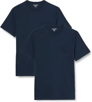 Amazon Essentials Mens T-Shirts, Regular-Fit, Short-Sleeve Crewneck Pocket, Pack of 2