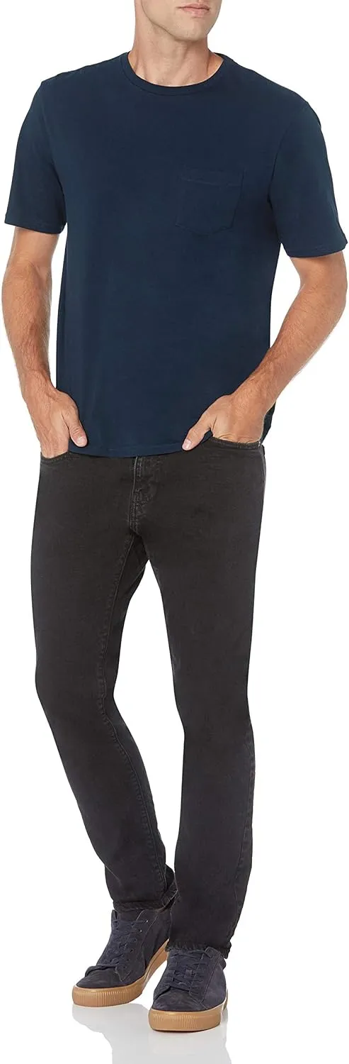 Amazon Essentials Mens T-Shirts, Regular-Fit, Short-Sleeve Crewneck Pocket, Pack of 2