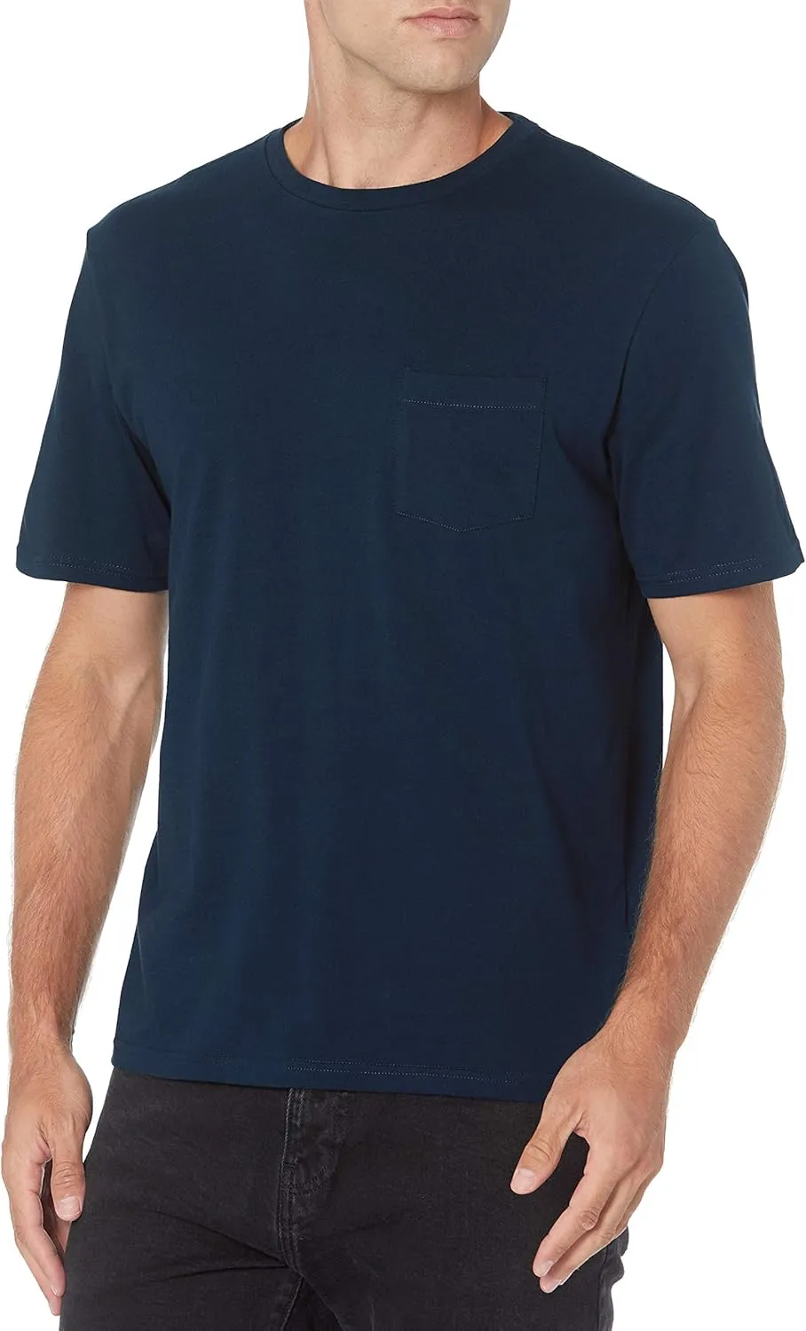 Amazon Essentials Mens T-Shirts, Regular-Fit, Short-Sleeve Crewneck Pocket, Pack of 2