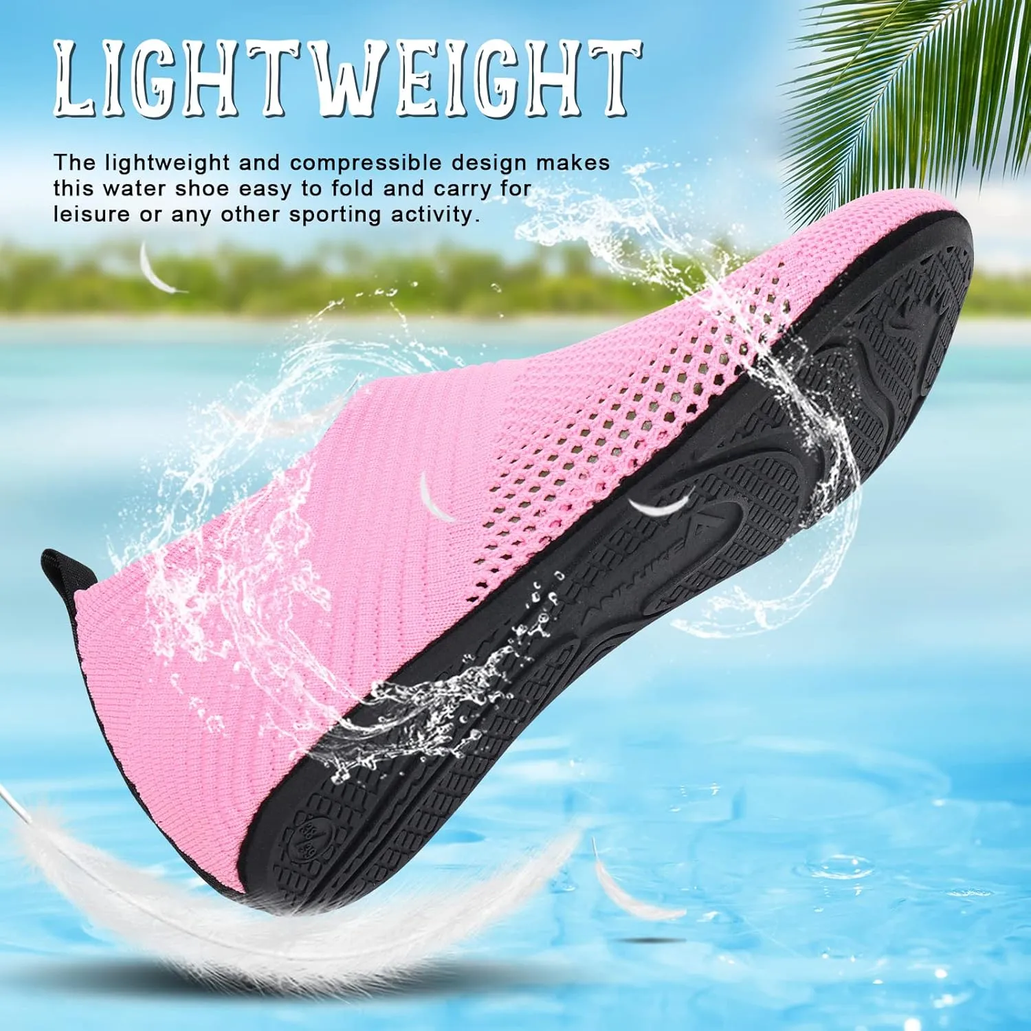 ANLUKE Womens Mens Water Shoes Barefoot Quick-Dry Aqua Socks for Beach Swim Surf Water Sport