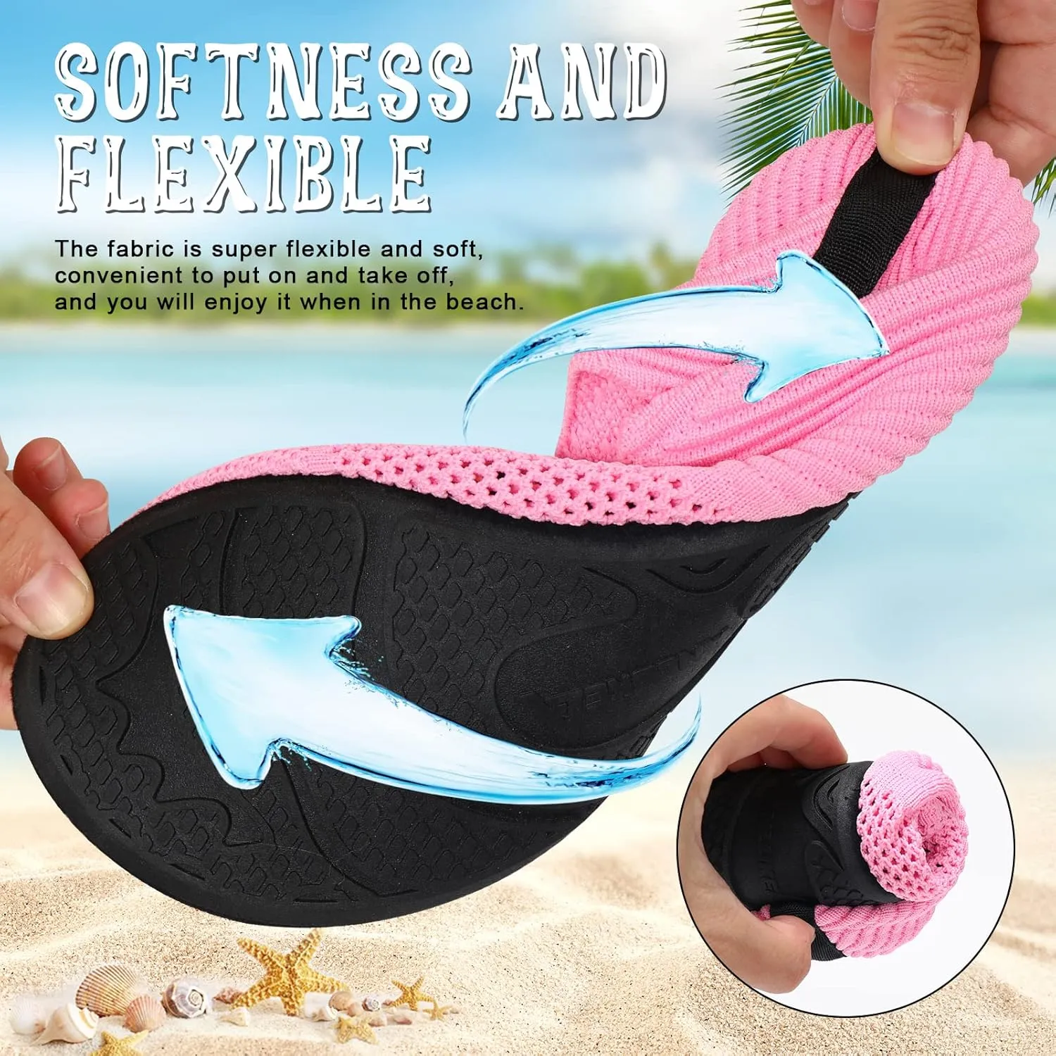 ANLUKE Womens Mens Water Shoes Barefoot Quick-Dry Aqua Socks for Beach Swim Surf Water Sport
