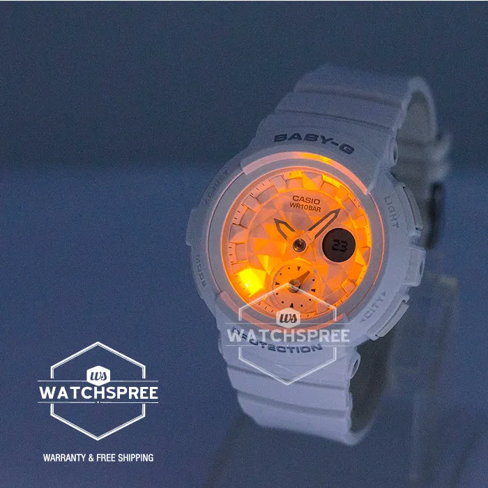 Casio Baby-G Standard Analog Digital White Resin Strap Watch BGA195-7A