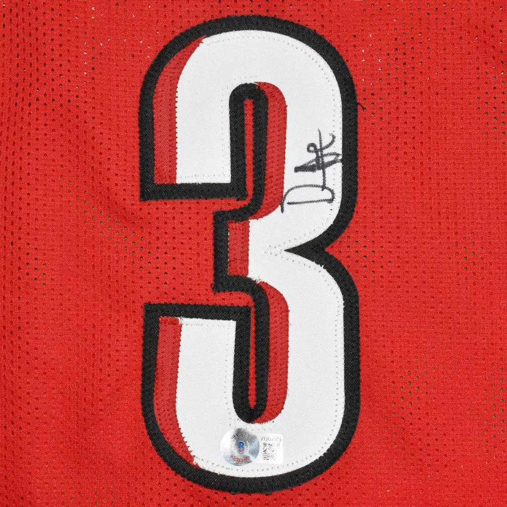 Damon Stoudamire Signed Portland Red Basketball Jersey (Beckett)