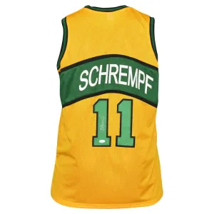 Detlef Schrempf Signed Seattle Yellow Basketball Jersey (JSA)