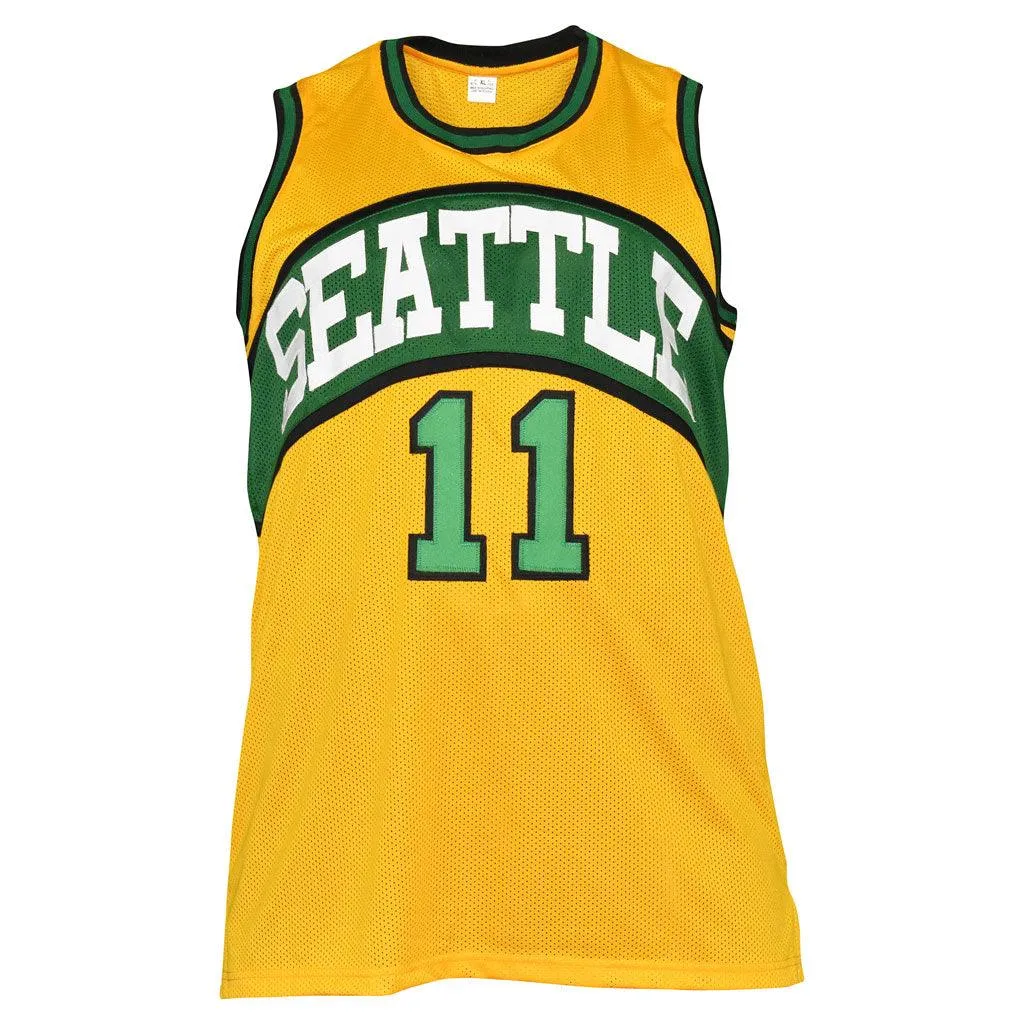 Detlef Schrempf Signed Seattle Yellow Basketball Jersey (JSA)