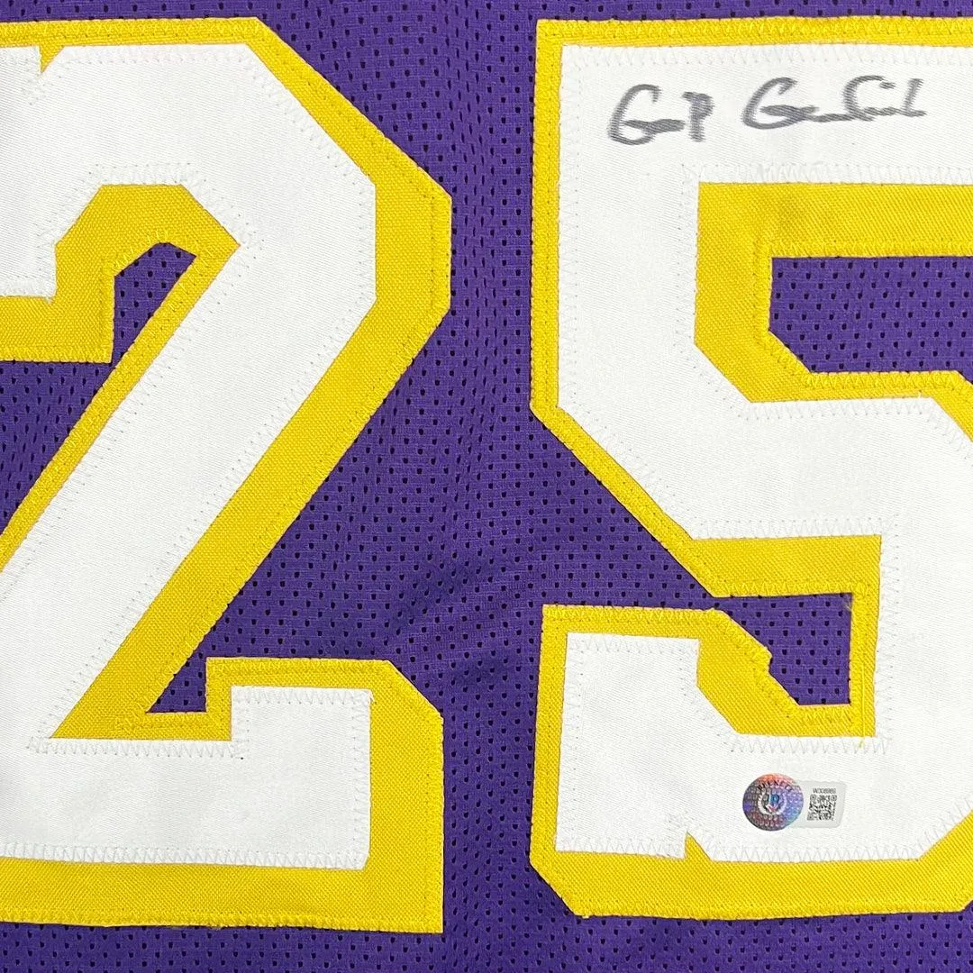 Gail Goodrich Signed Los Angeles Purple Basketball Jersey (Beckett)
