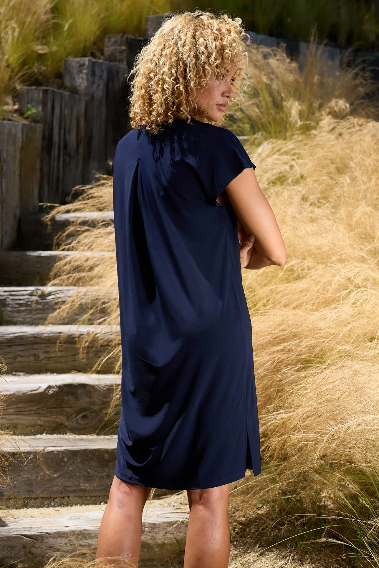 Luxe Stretch Cap Sleeve Dress
