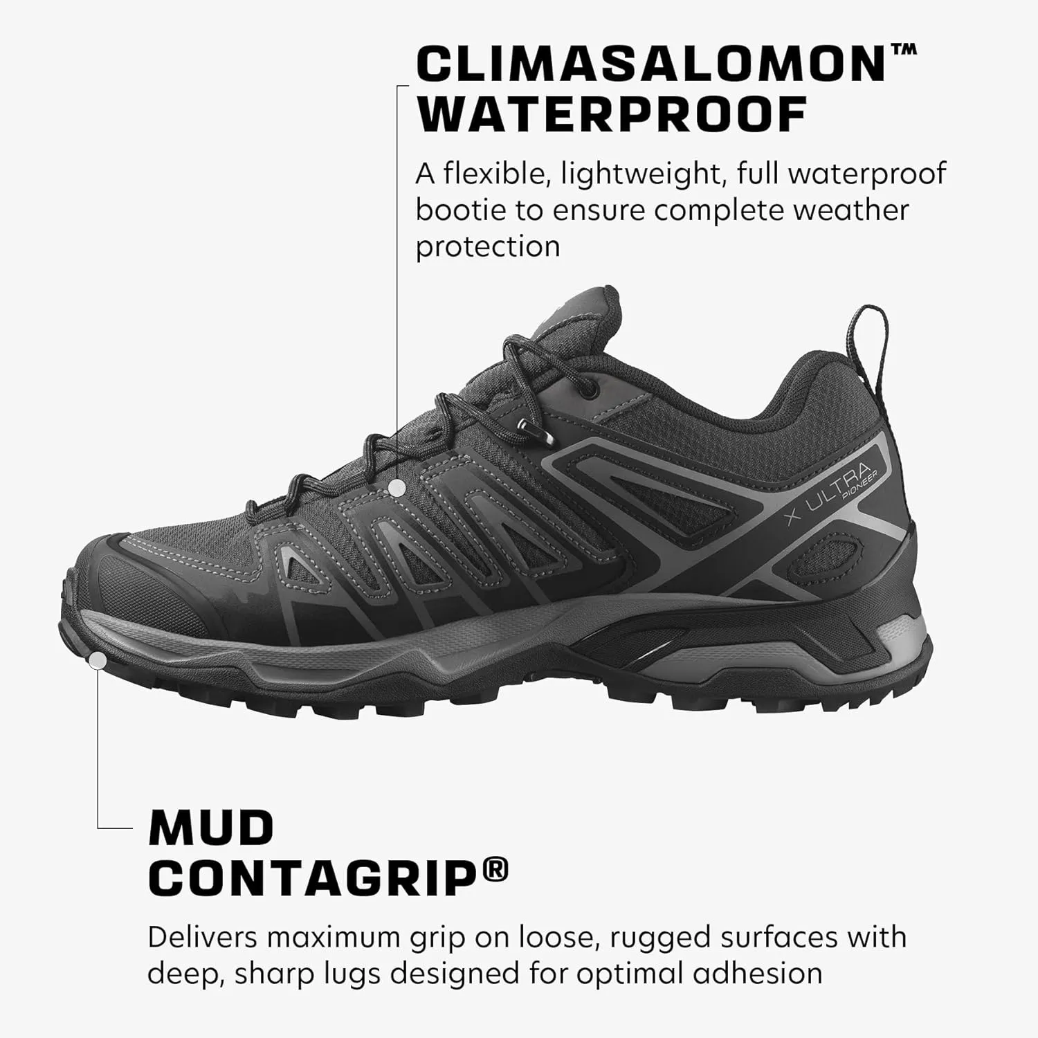 Salomon Women's X Ultra Pioneer Climasalomon Waterproof Hiking Shoe